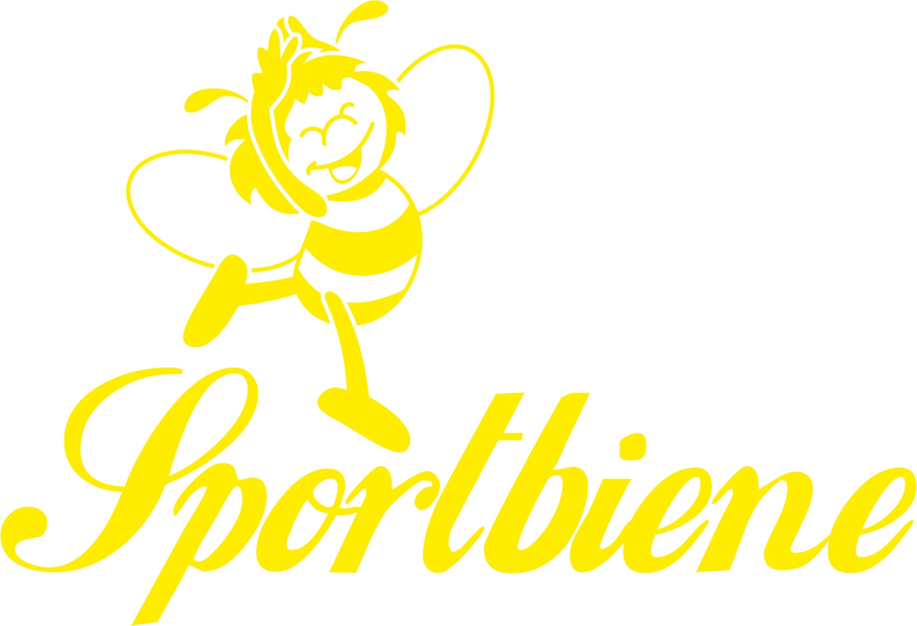 Logo Sportbiene gelb weiß Logo Sportbiene gelb weiß