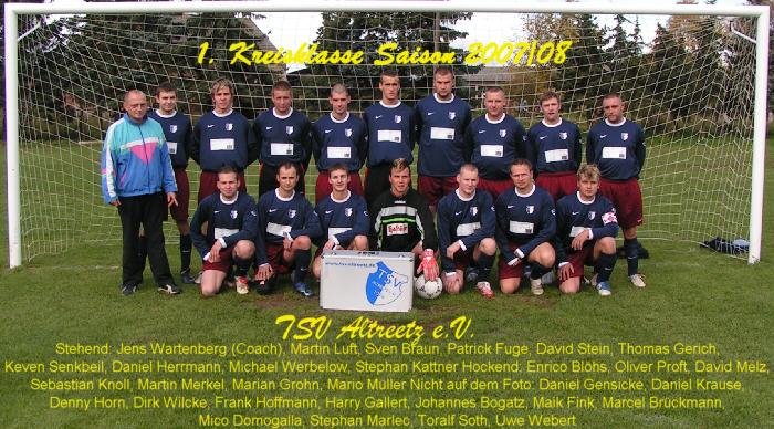 Das Team in der 1. Kreisklasse